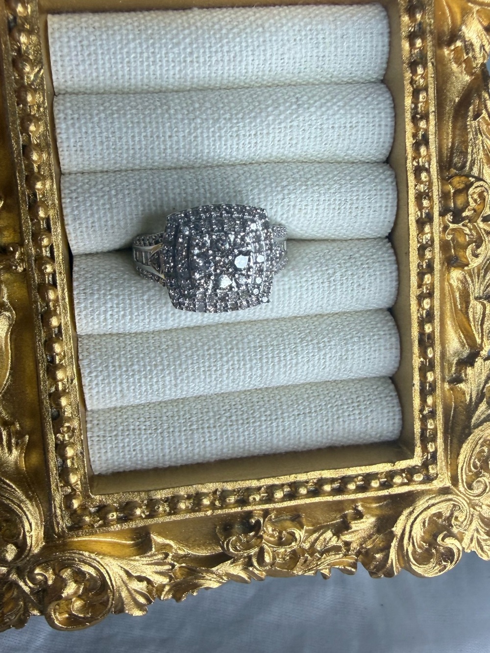 1 Carat Genuine Diamond Ring in 925 Size 7